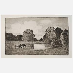 Ludwig von Gleichen-Rußwurm, Kühe am Teich