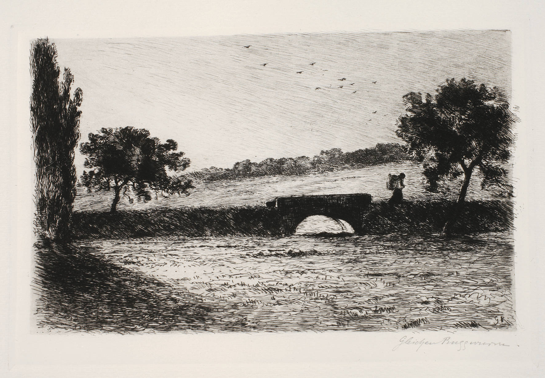 Ludwig von Gleichen-Rußwurm, Landschaft mit Brücke