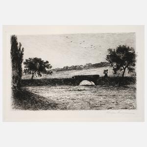 Ludwig von Gleichen-Rußwurm, Landschaft mit Brücke