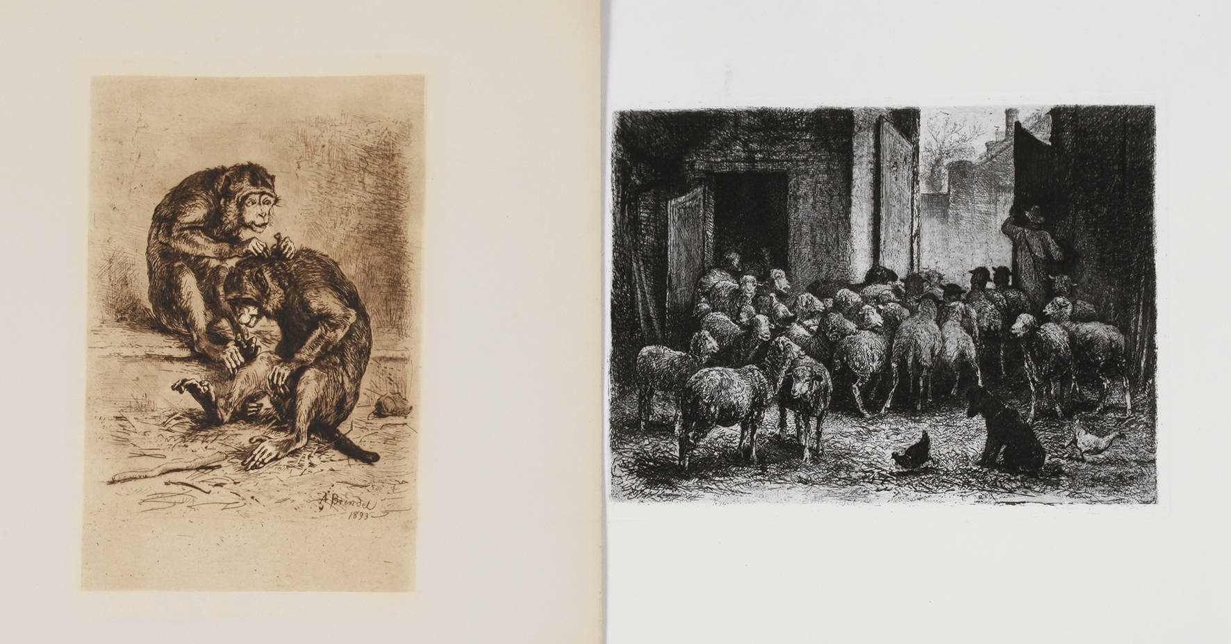 Prof. Albert Brendel, Zwei Tierdarstellungen