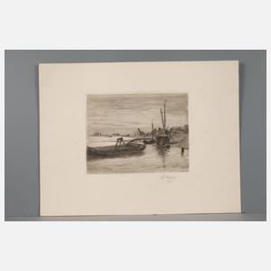 Prof. Theodor Hagen, Ufer mit Booten