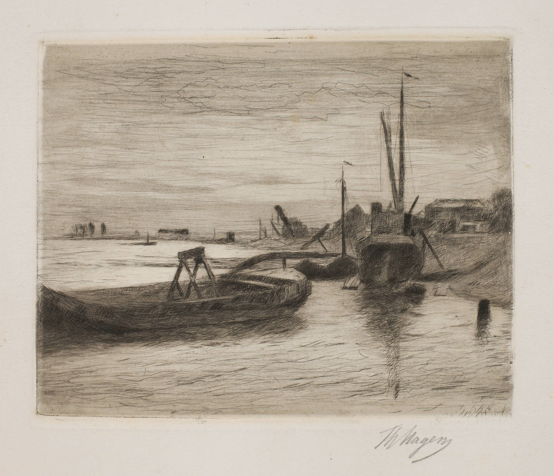 Prof. Theodor Hagen, Ufer mit Booten