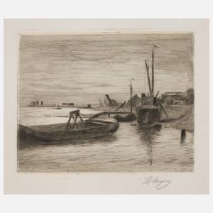 Prof. Theodor Hagen, Ufer mit Booten