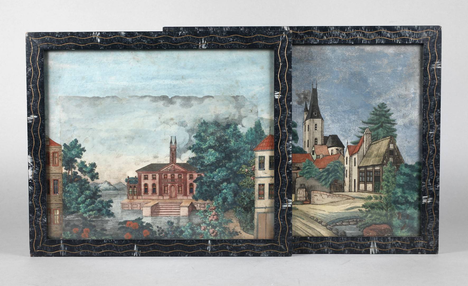 Zwei Ortsansichten 19. Jh.