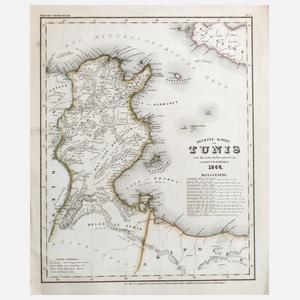 Karte Tunis 1844
