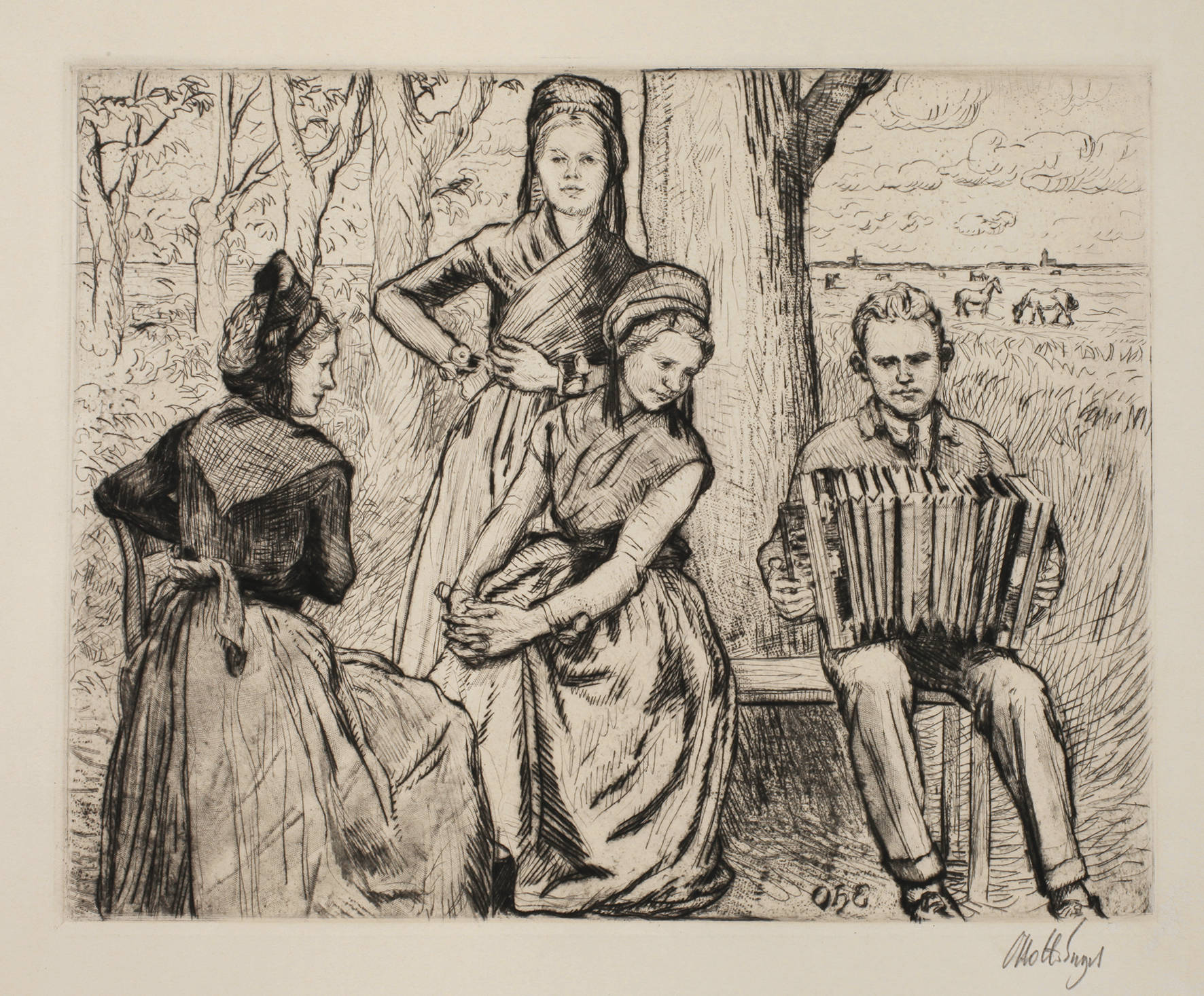 Prof. Otto Heinrich Engel, „Feierabend auf Föhr“