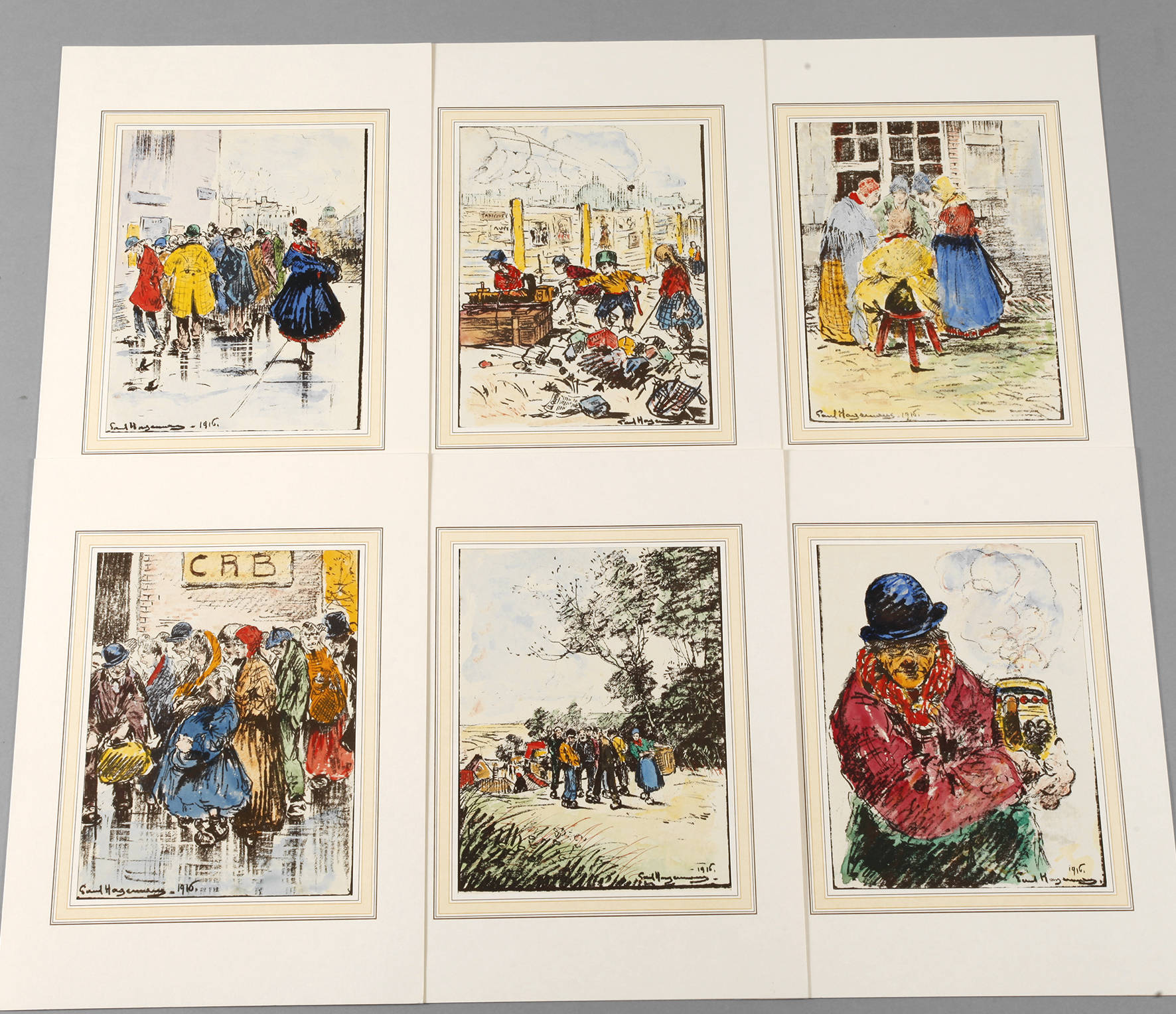 Paul Hagemans, Sechs Graphiken