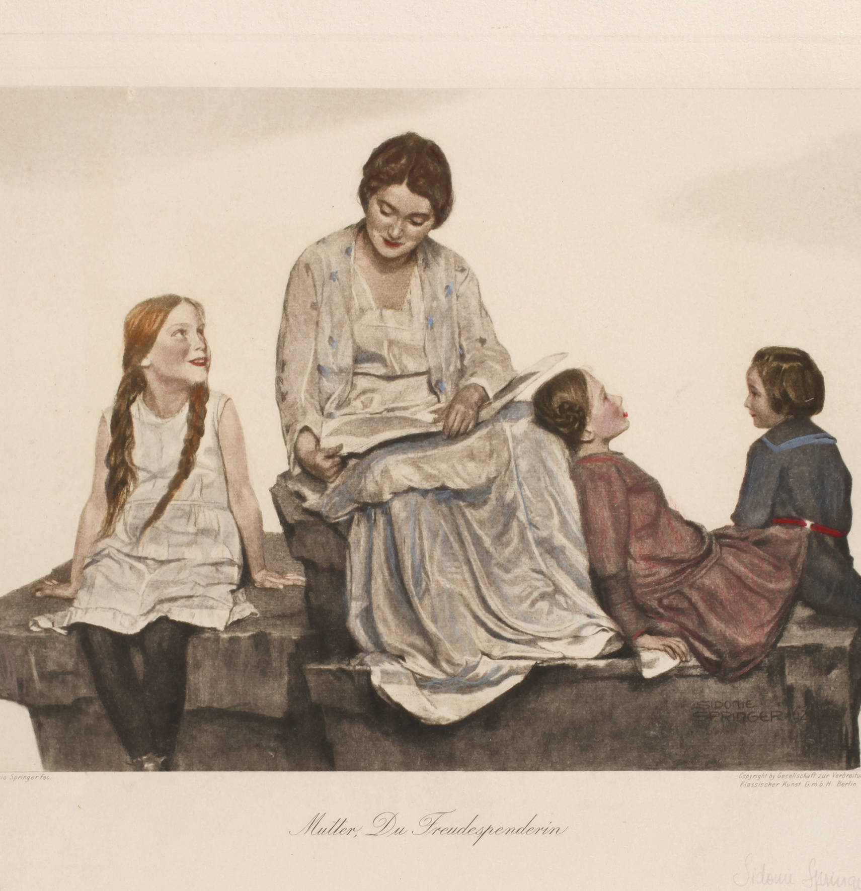 Sidonie Springer, ”Mutter Du Freudespenderin”