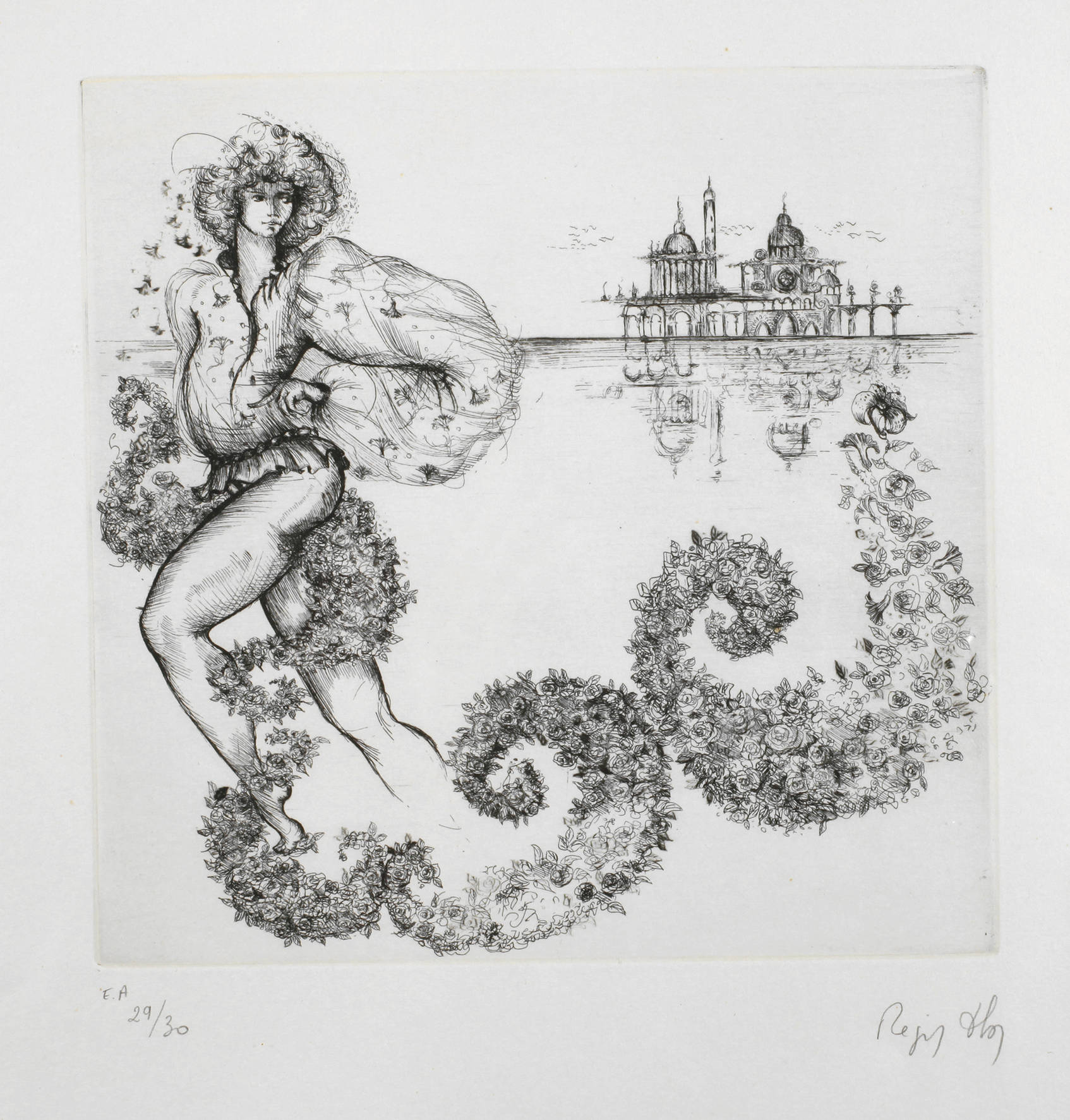 Régis Dho, Mädchen vor Schloss