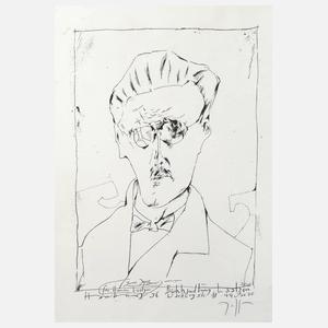 Horst Janssen, „James Joyce“