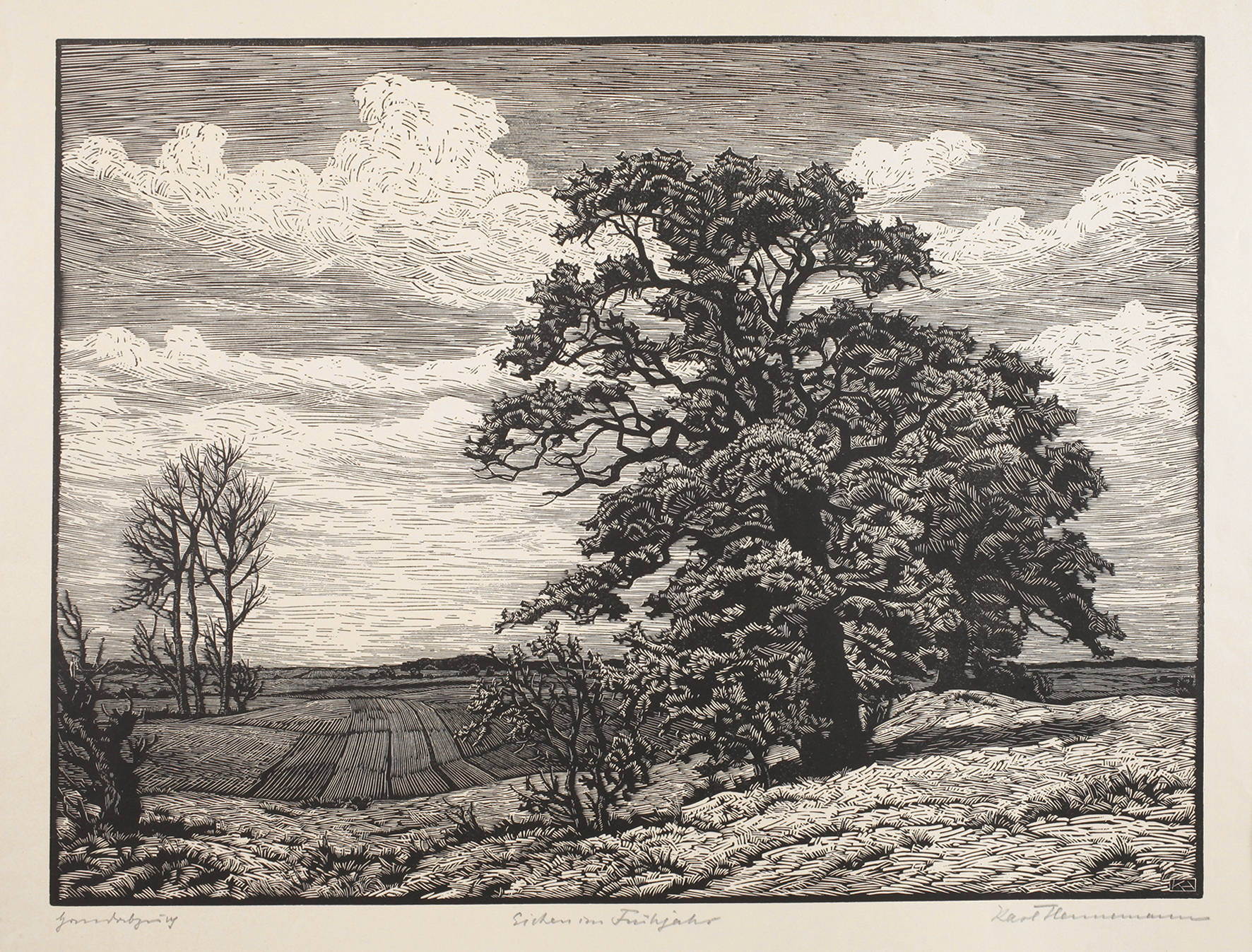 Karl Hennemann, ”Eichen im Frühjahr“