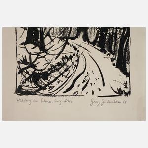 Georg Judersleben, „Waldweg im Schnee“