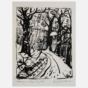 Georg Judersleben, „Waldweg im Schnee“