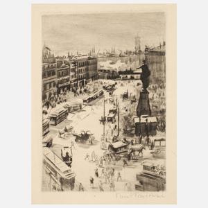 Paul Paeschke, Alexanderplatz in Berlin mit Berolina