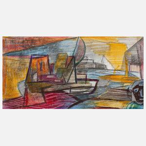 Prof. Hilde Goldschmidt attr., Komposition mit Schiff