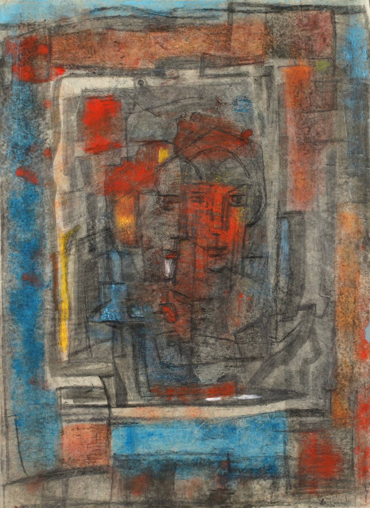 Prof. Hilde Goldschmidt attr., Komposition mit Gesichtern