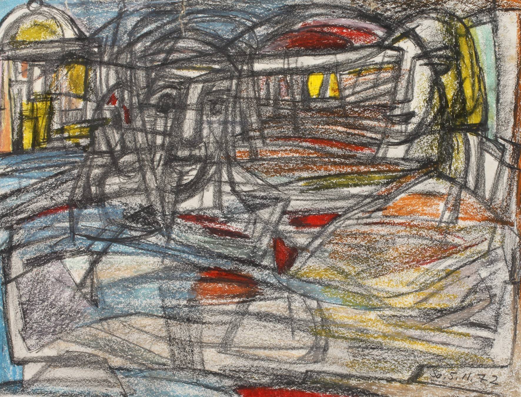 Prof. Hilde Goldschmidt attr., Personen vor Architektur