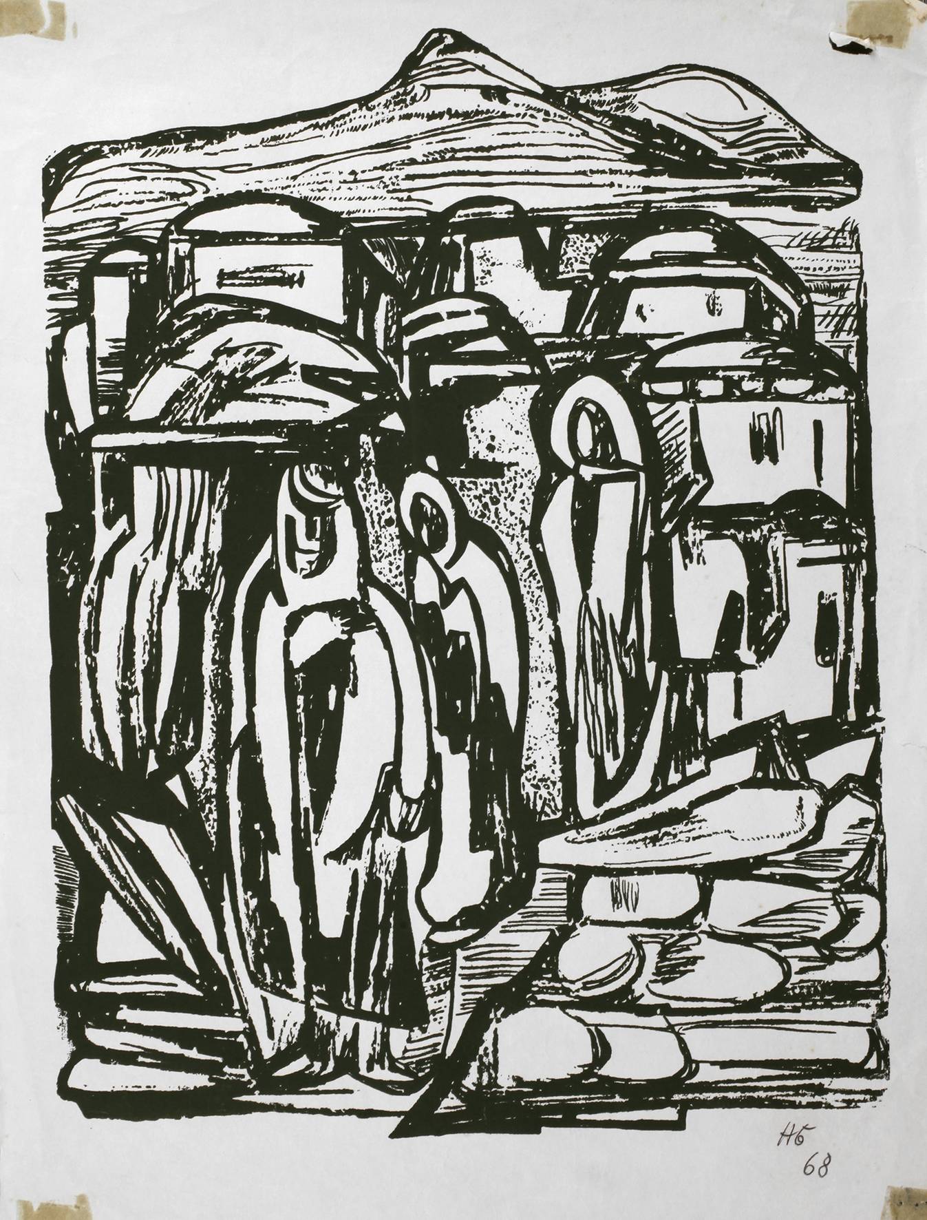 Prof. Hilde Goldschmidt, Personen vor Architektur