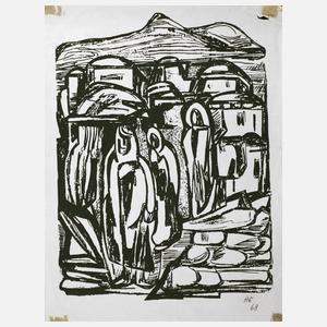 Prof. Hilde Goldschmidt, Personen vor Architektur