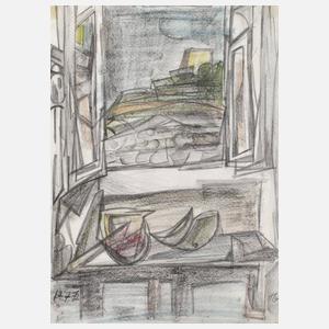 Prof. Hilde Goldschmidt, Stillleben vor offenen Fenster