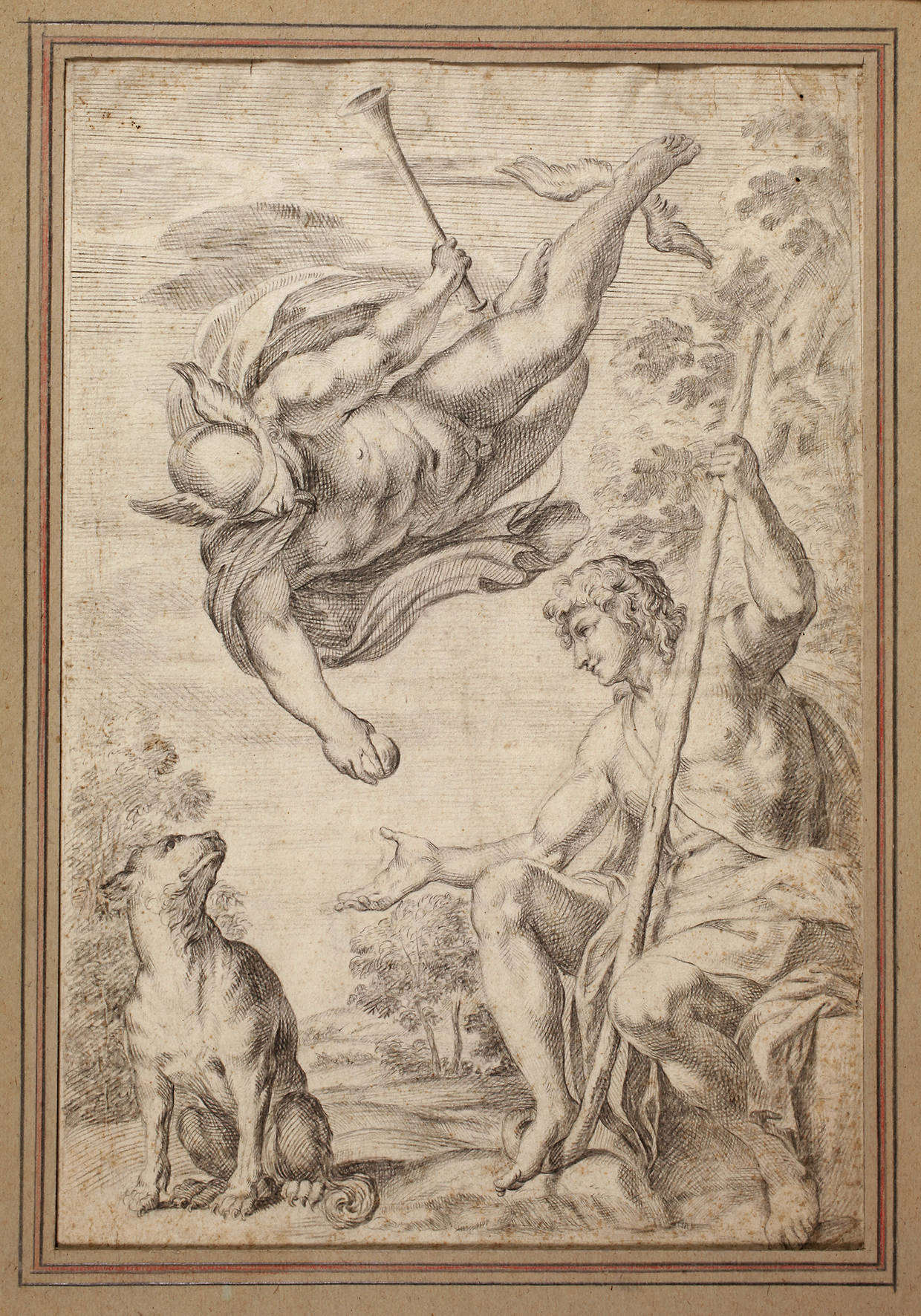 Hermes beschenkt einen Hirten