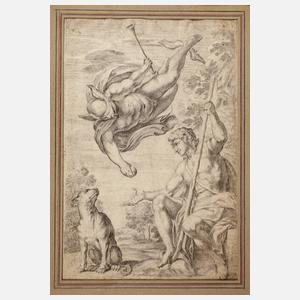 Hermes beschenkt einen Hirten