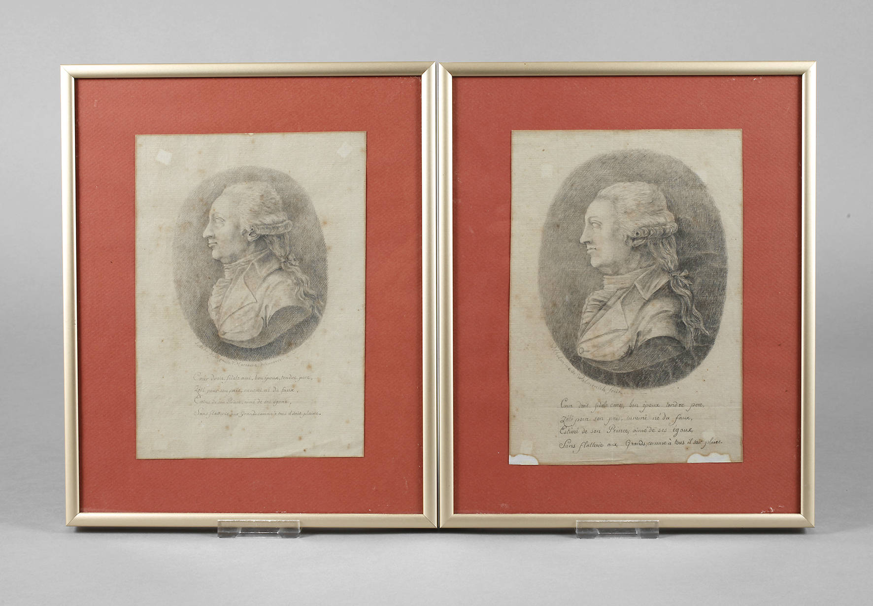 Zwei spätbarocke Portraits eines Herrn