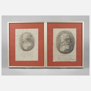 Zwei spätbarocke Portraits eines Herrn