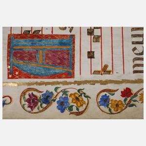 Prachtvolles Antiphonarblatt 18. Jh.