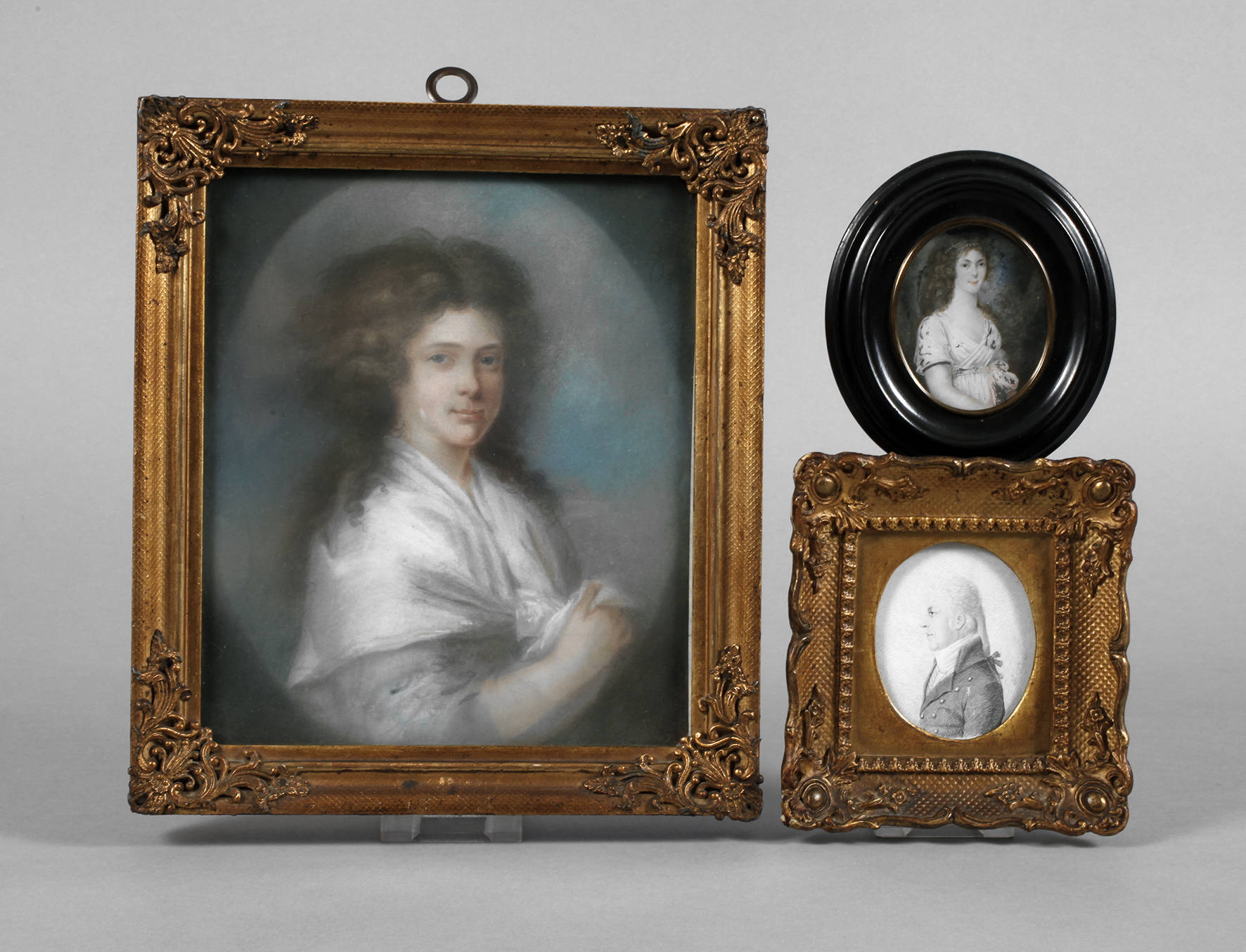 Drei Portraits der Familie Gilly-Lombard