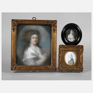 Drei Portraits der Familie Gilly-Lombard