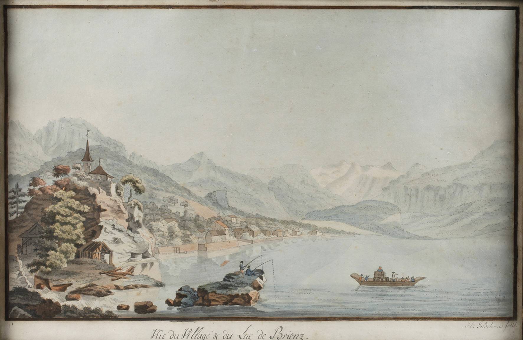 H. Goldschmid, „Vüe du Village & du Lac de Brienz“