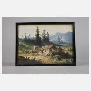 Anton Doll, Berghütte in den Alpen