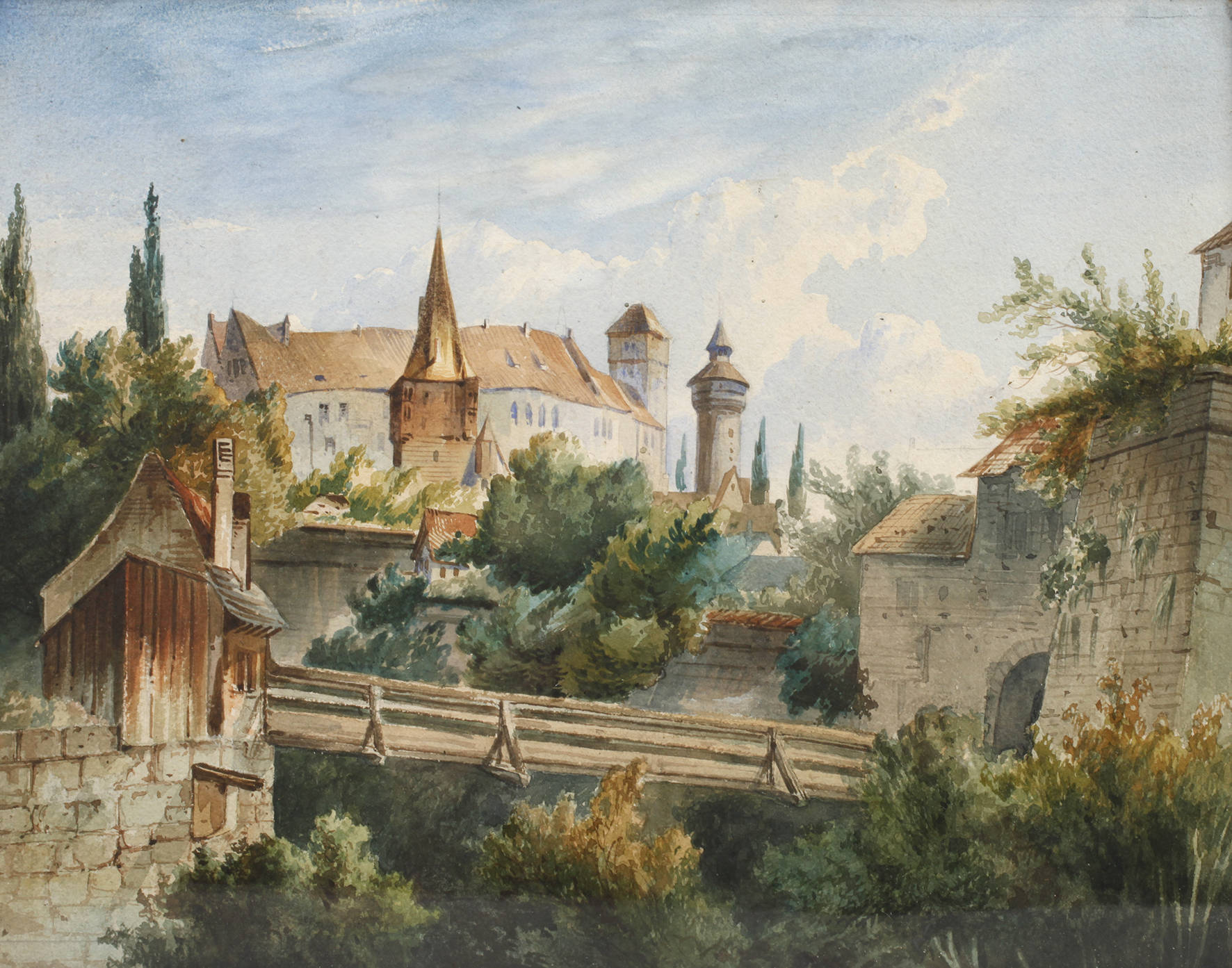 Anton Doll, attr., Die Kaiserburg in Nürnberg