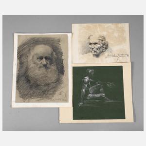 Imre Csikász, attr., Portrait eines bärtigen Alten