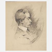 Eduard Klenk, Junger Mann im Profil111