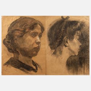 S. Schwing, Zwei Frauenportraits