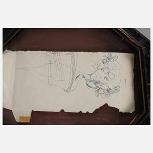 Régis Dho, attr., Frauenakt mit Blumen