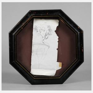 Régis Dho, attr., Frauenakt mit Blumen