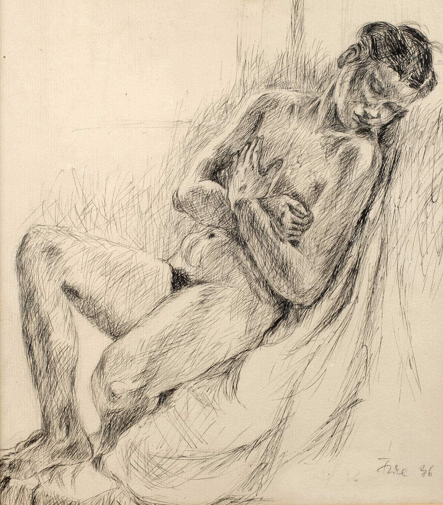 Schlummernder Damenakt