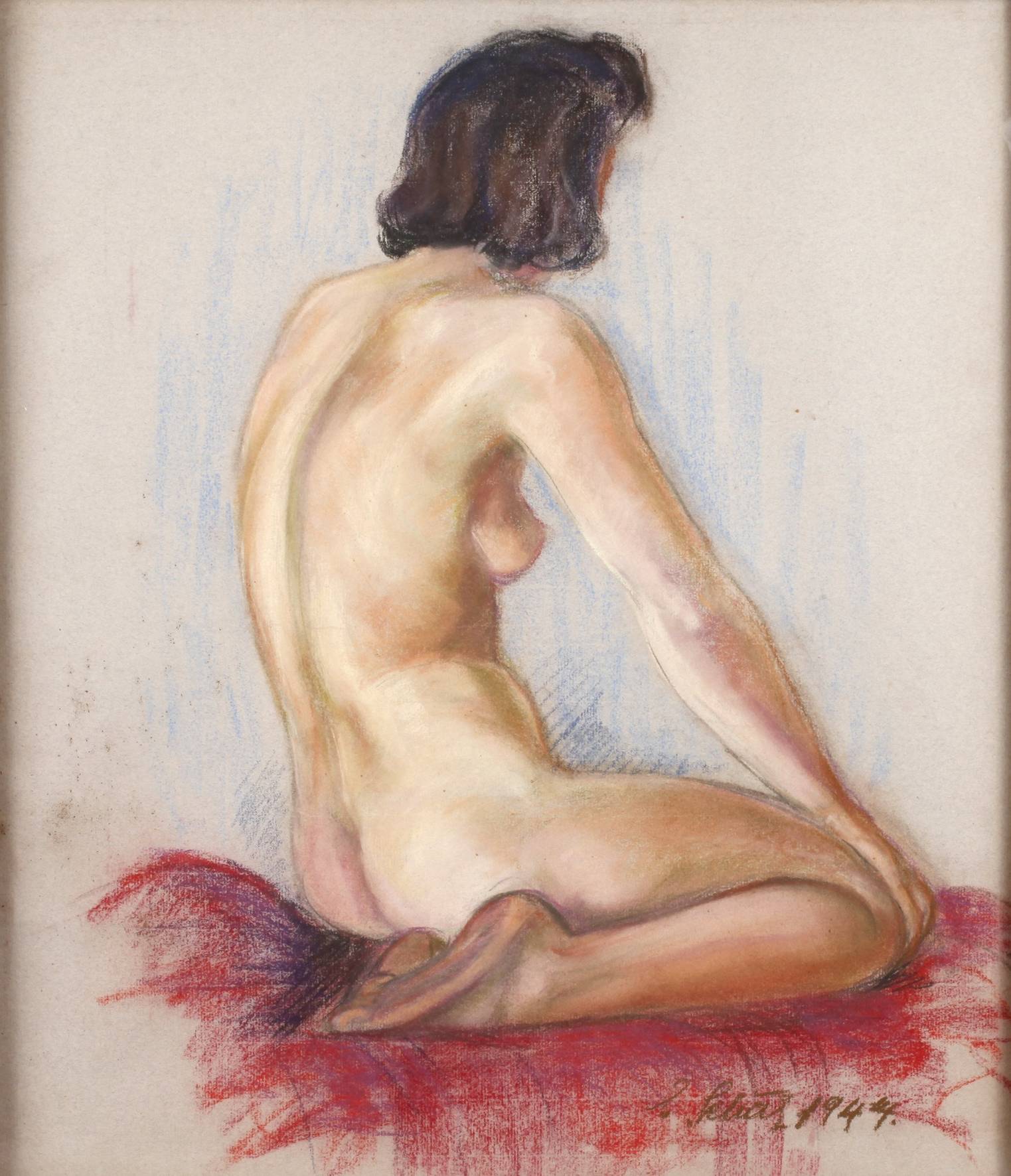 Sitzender Rückenakt