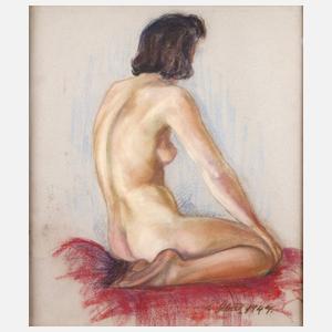 Sitzender Rückenakt