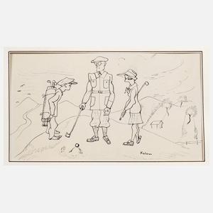 Emeric Kelen, Karikatur Golfspieler