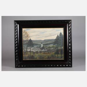 Artus Barthell, Blick auf Bergen im Vogtland