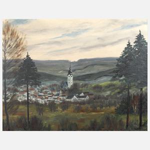 Artus Barthell, Blick auf Bergen im Vogtland