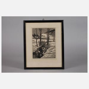 Richard Grimm-Sachsenberg, winterlicher Bachlauf