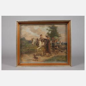 A. Werner, attr., Die Reitstunde