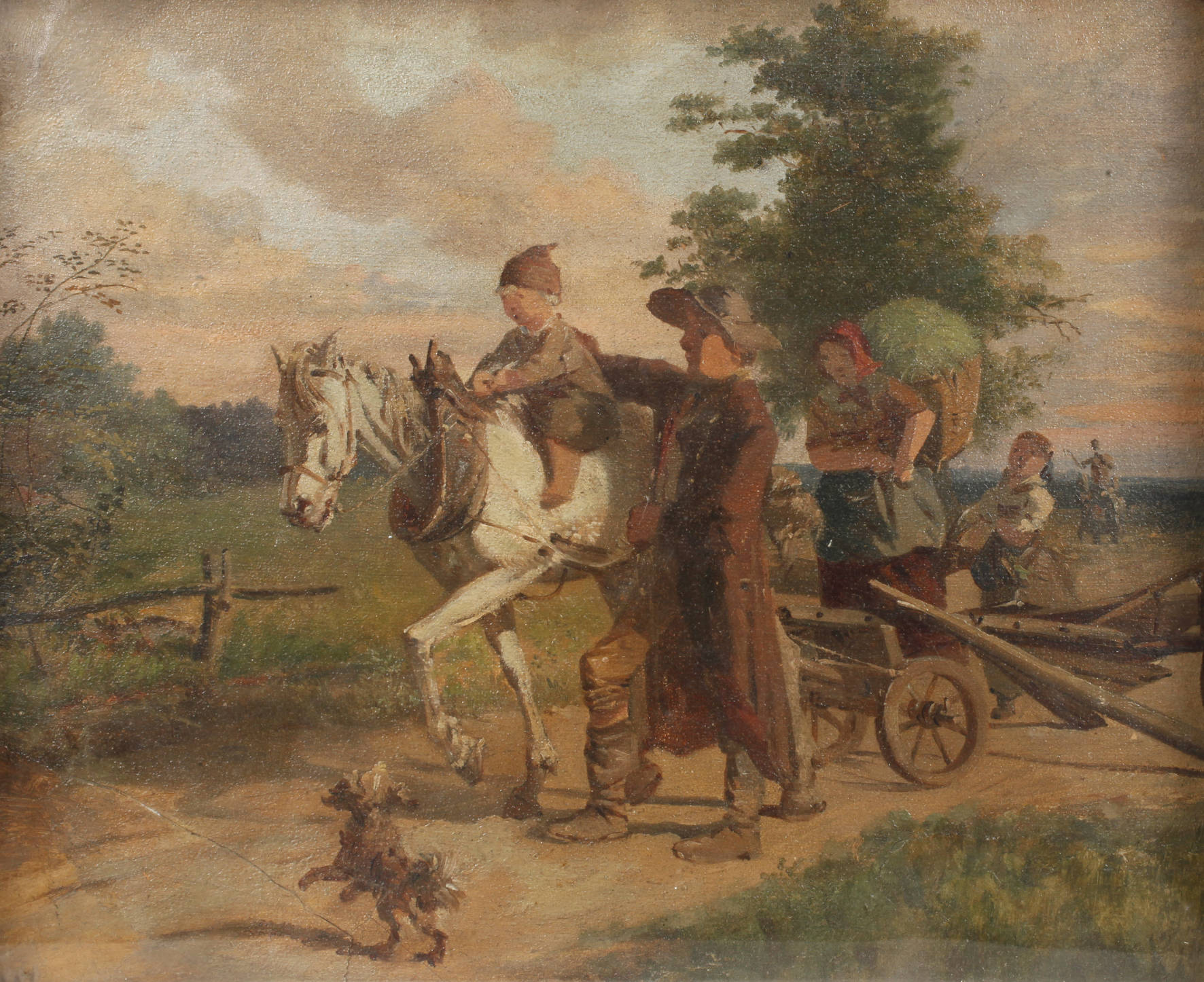 A. Werner, attr., Die Reitstunde