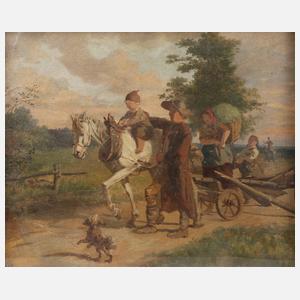 A. Werner, attr., Die Reitstunde