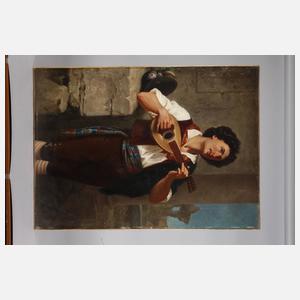 Sinnender Mandolinenspieler